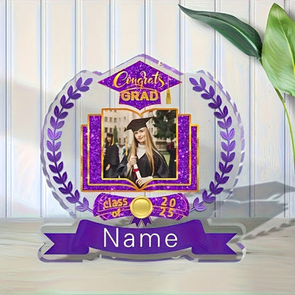 Personalized Graduation Diploma - Custom Name & Photo Acrylic Certificate Suitable