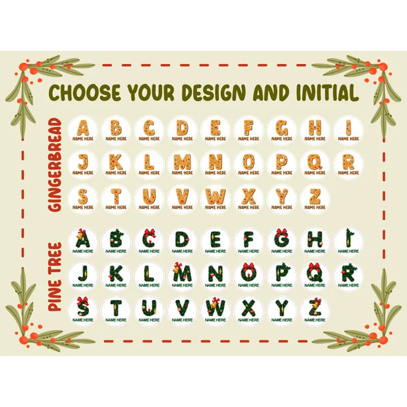 Personalized Round Name Stickers for Christmas Gifts