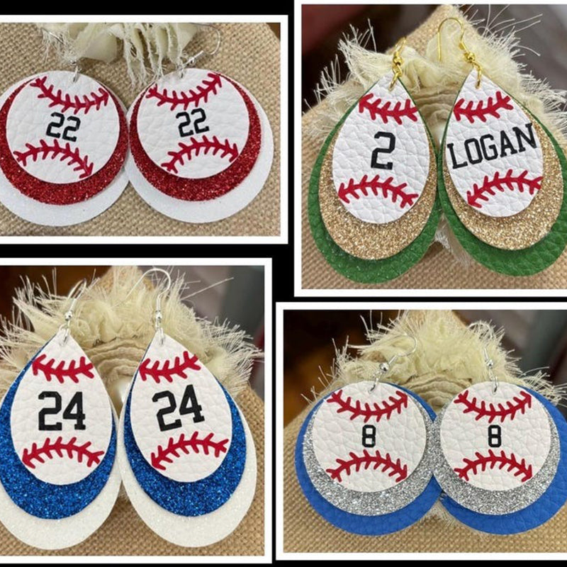 Custom baseball earrings, baseball gift, Game day earrings