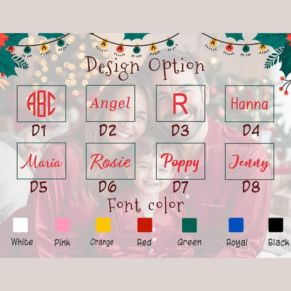 Christmas Satin Pjs Set for Family,Matching Christmas Pjs Shirt Long Set