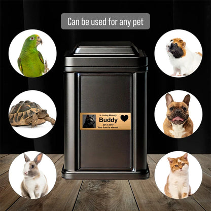 Custom Pet Memorial Urn Adhesive Nameplate