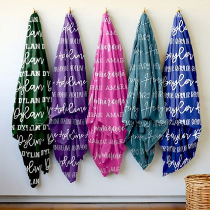 High Quality Personalized Super Soft Name Family Blanket
