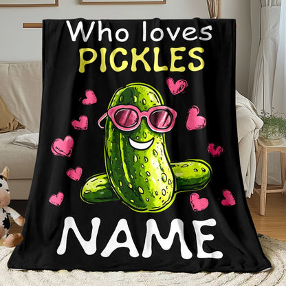 Custom Name Pickle Lover's Blanket