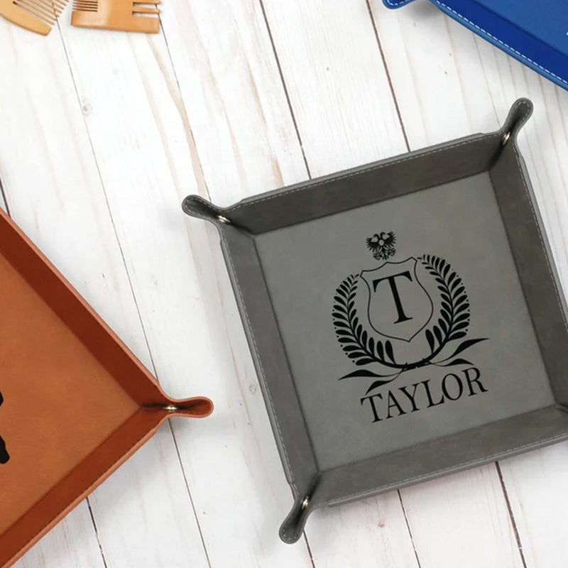 Valet Tray, Leather Valet Tray, Mens Valet Tray, Personalized Valet Tray