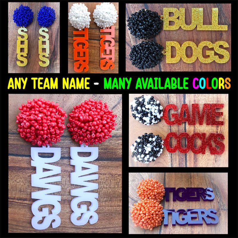 Personalized Custom Game Day Earrings
