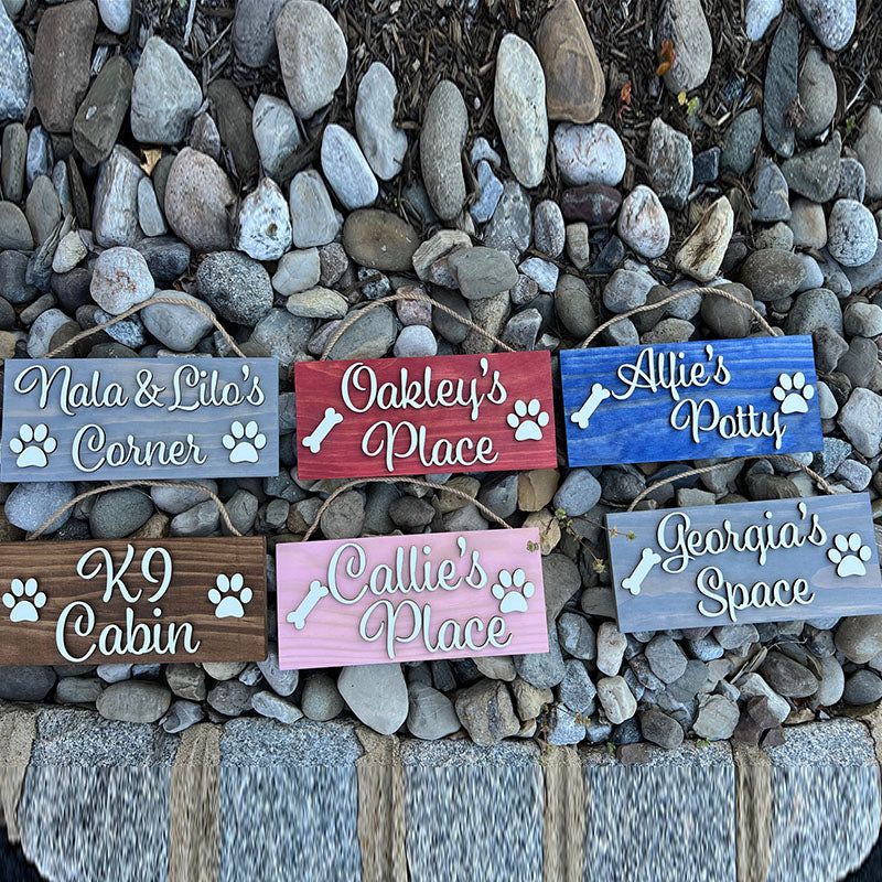 Dog Name Sign, 3D Dog Name Sign, Custom Dog Name Sign