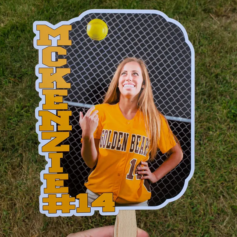 Custom Sports Face on a Stick/ Personalized Game Day Cutouts/