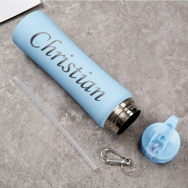 Engraved Water Bottles with Straw,Insulated Water Bottles