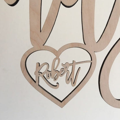 Our Family Personalised Wooden Sign, Custom Family Sign, Wooden Wall Sign