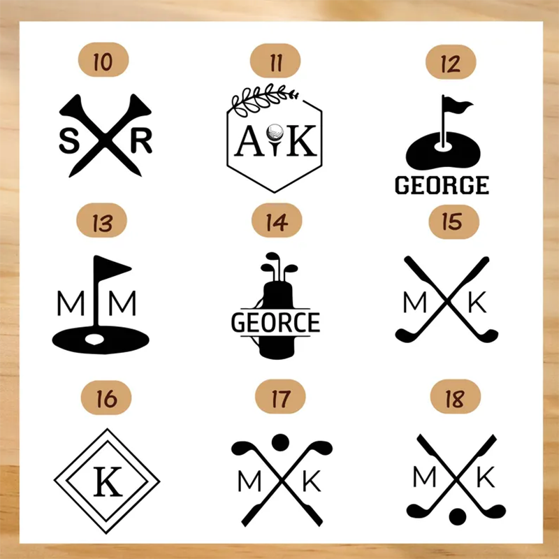 Custom Name Golf Ball Stamp, Personalized Golf Stamps