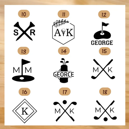 Custom Name Golf Ball Stamp, Personalized Golf Stamps