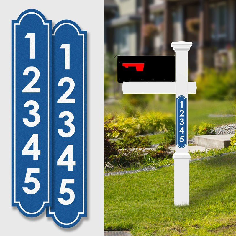Personalized Aluminum Reflective House Numbers Address Signs for Mailbox