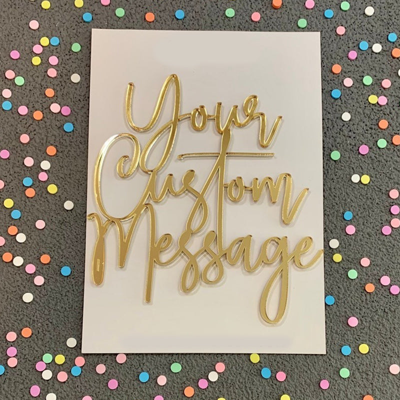 Multi Line Cake Charm, Happy Birthday to You, Birthday Party Decor