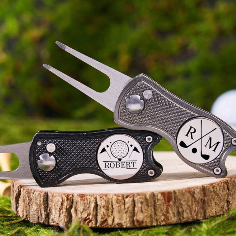 Personalized Golf Divot Tool With Ball Marker,Custom Retractable Divot Tool