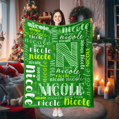 Custom Name Throw Blanket - Personalized Girls and Boys Blanket