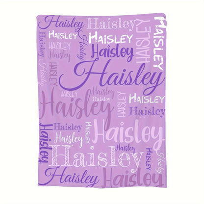 Personalized,Blankets  Soft & Cozy, All-Season Vintage Print in Pink & Black with White Text
