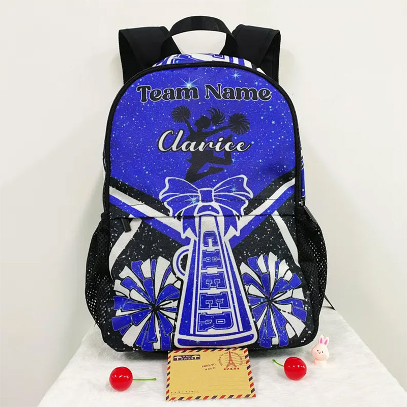 Personalized Cheer Backpack Cheerleader Bag Custom Name Cheerleading Bookbag