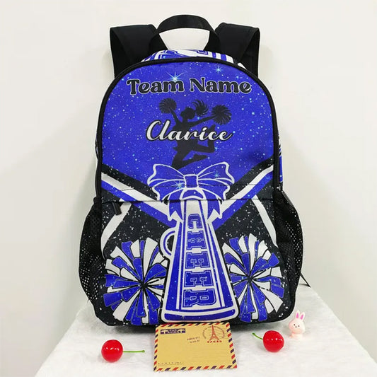 Personalized Cheer Backpack Cheerleader Bag Custom Name Cheerleading Bookbag