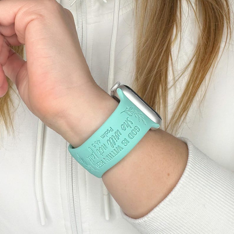 God is Within Her Watch Band compatible with Apple Watch Band