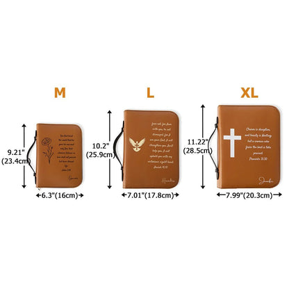 Custom Faux Leather Bible Cover: Engraved Religious Gift