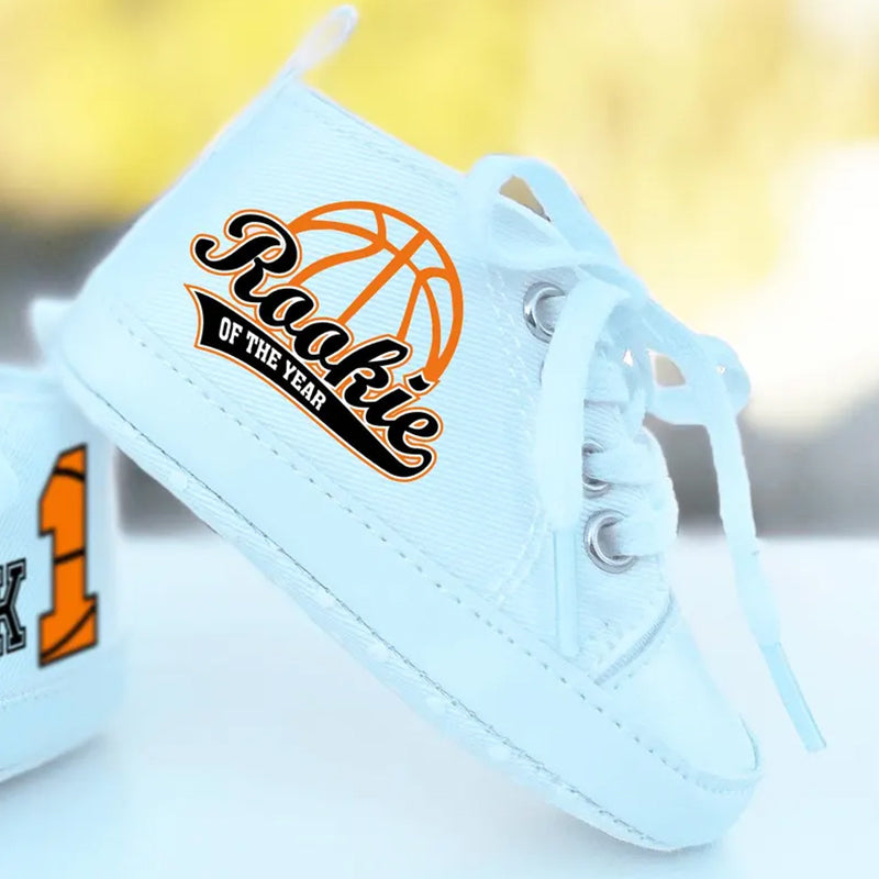 Custom Rookie Of The Year 1st Birthday Boy Shoes Baseball football Basketball Baby Shoes