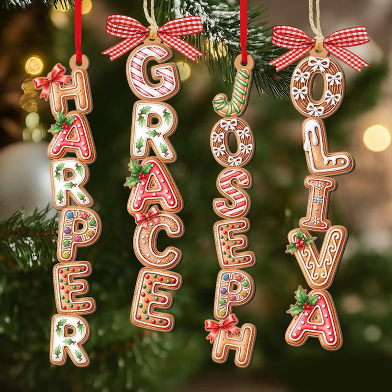Custom Gingerbread Alphabet Ornament