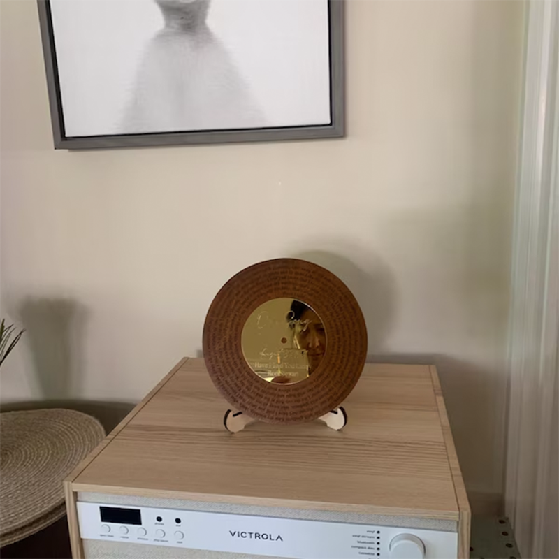 Custom Wooden Vinyl Decor, Personalized Wedding Song Lyrics Engraved,