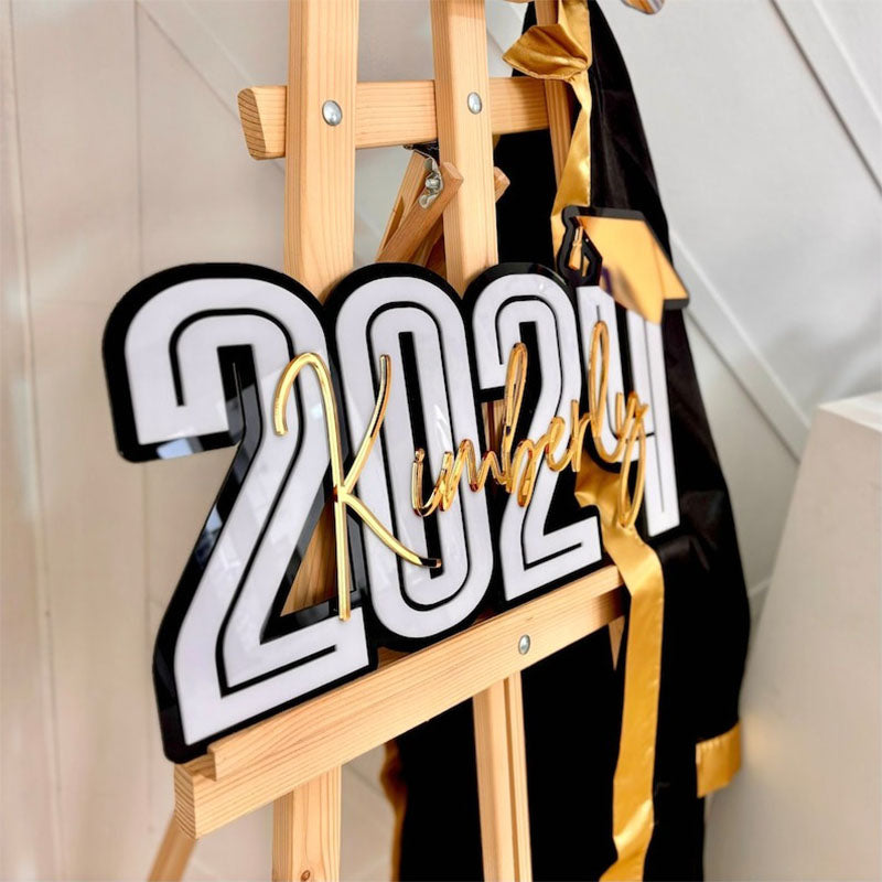 Graduation Name Sign, Graduation Party Backdrop Decoration