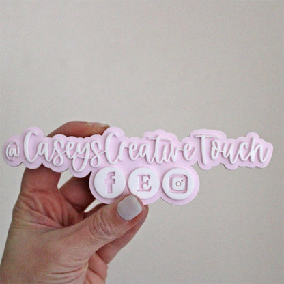 Acrylic Social Media Sign, Hashtag, Username, Photo Prop