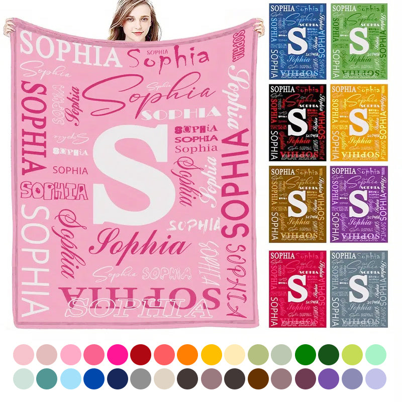 Personalized Name Blanket for Children, Customized Name Baby Blankets