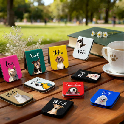 Personalized Pet Portrait Magnetic Bookmark, Animal Bookmark, Pet Memorial Bookmark