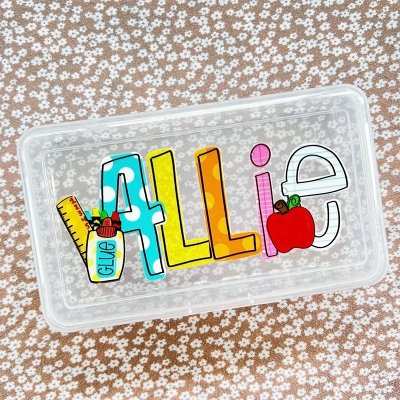 Personalized Pencil Boxes - Pencil Pouch - Pocket Folder with Prongs