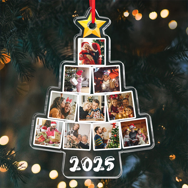 Personalized Photo Christmas Tree Ornament - Custom Photo & Year