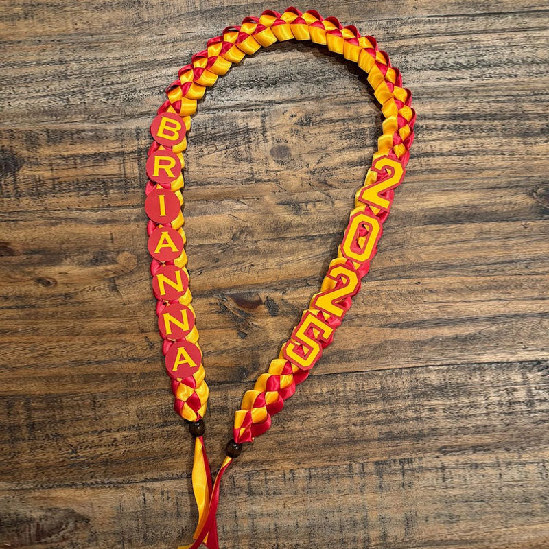 Handmade Class of 2026 Custom Colors Open Graduation Lei