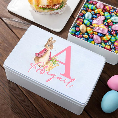 Personalized Easter Cute Cartoon Peter Rabbit Food-grade Metal Biscuit Tin Box