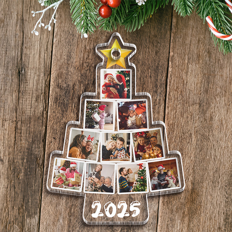 Personalized Photo Christmas Tree Ornament - Custom Photo & Year
