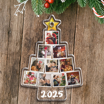 Personalized Photo Christmas Tree Ornament - Custom Photo & Year