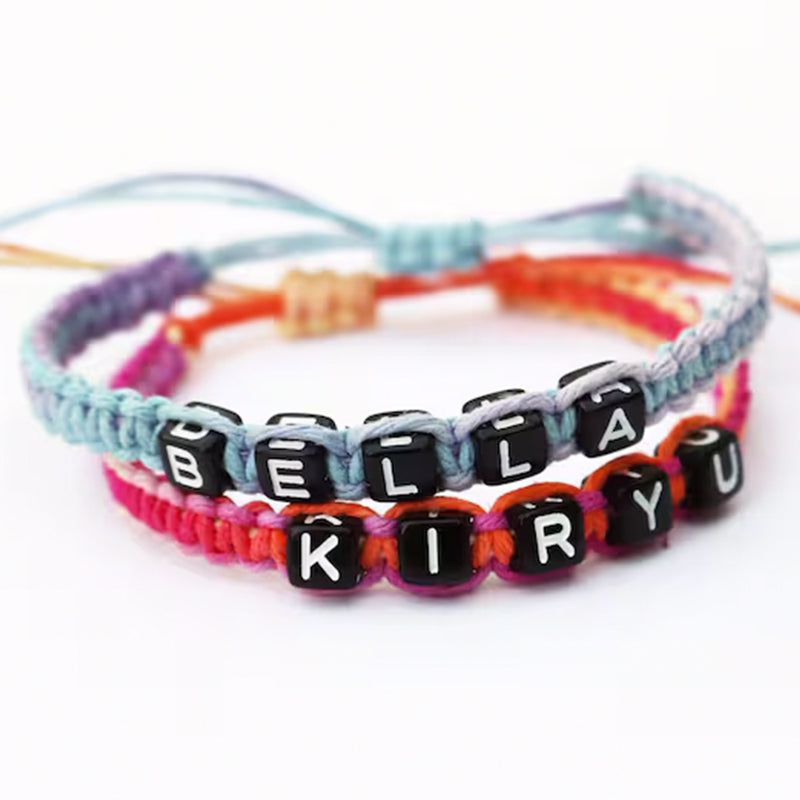 Custom Name Hemp Bracelet / Personalized Word Macrame Bracelet