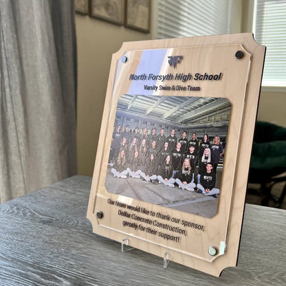 Custom Sports Plaque | Team Photo Plaque | Sponsor Thank You Plaque