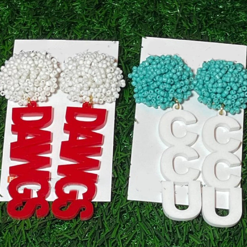 Personalized Custom Game Day Earrings