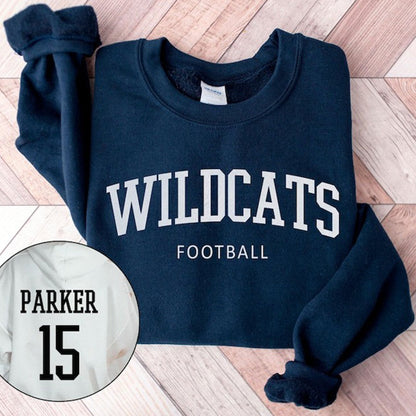 Custom Football Team Sweatshirt - Front and Back Personalized Hoodie