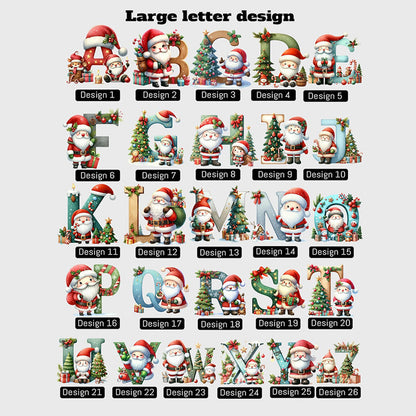 Personalized Christmas Magnetic Bookmark, Custom Name & Initial A-Z