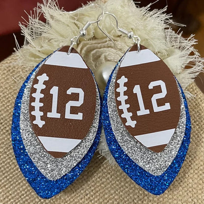 Football earrings, custom football earrings
