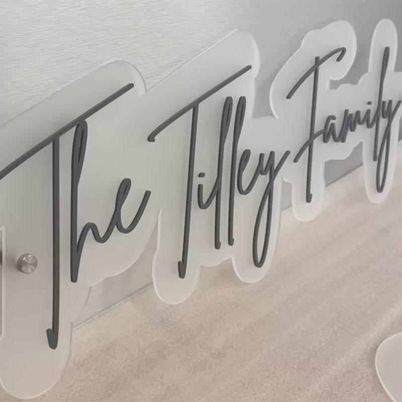 Family Name Sign, Surname Sign, 3d Family Sign, Wedding Gift