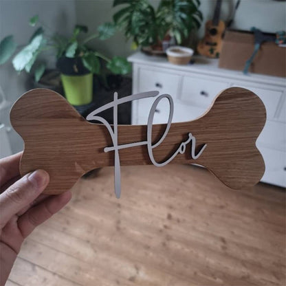 Dog name plate personalized