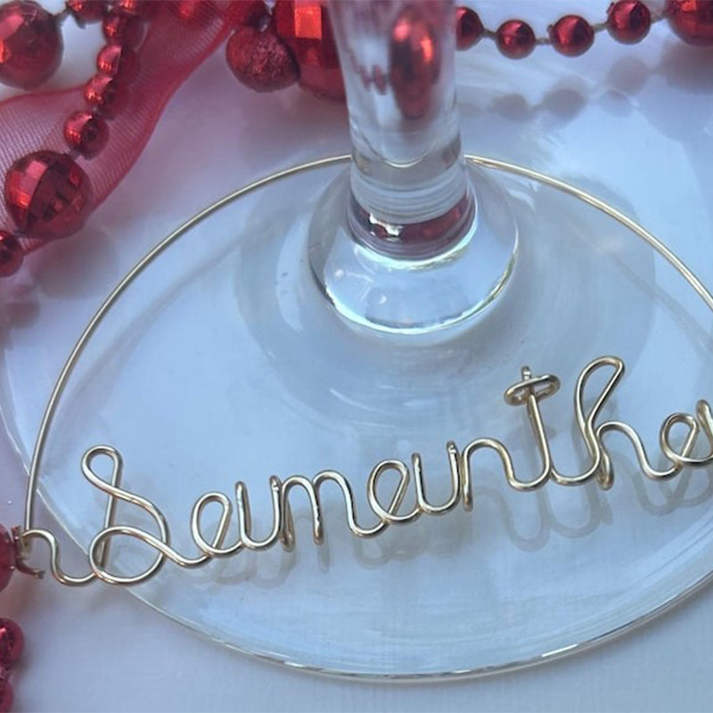 Personalized Name Charms, Wine Glass Charms