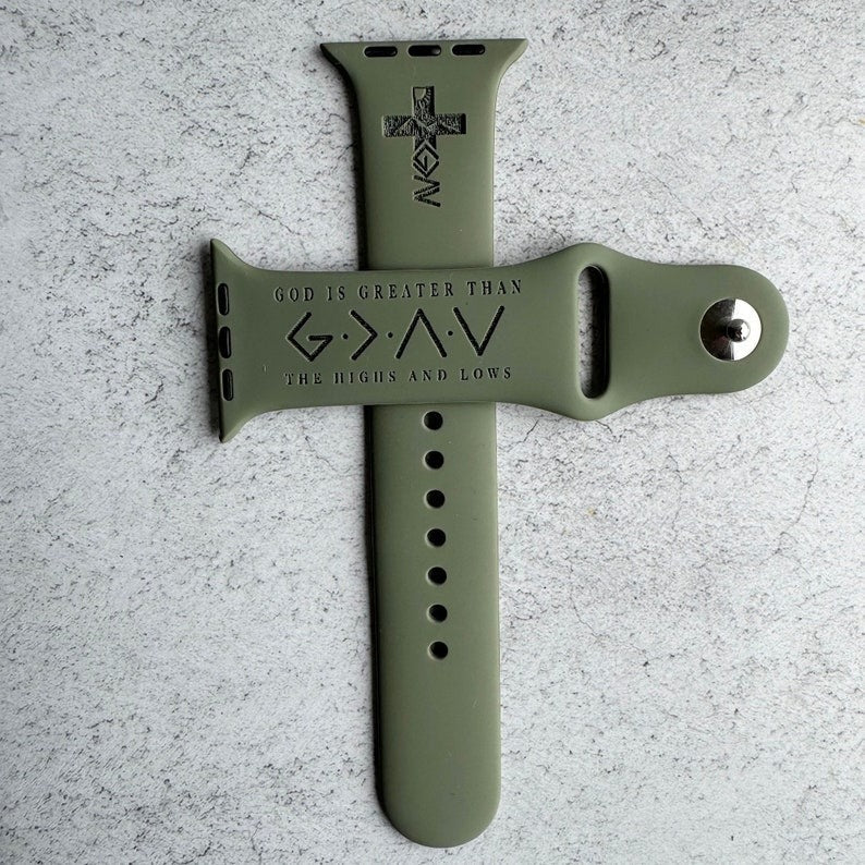 God is Greater than Highs and Lows Apple Watch Band