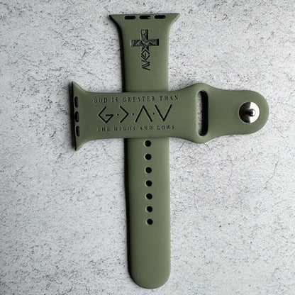 God is Greater than Highs and Lows Apple Watch Band