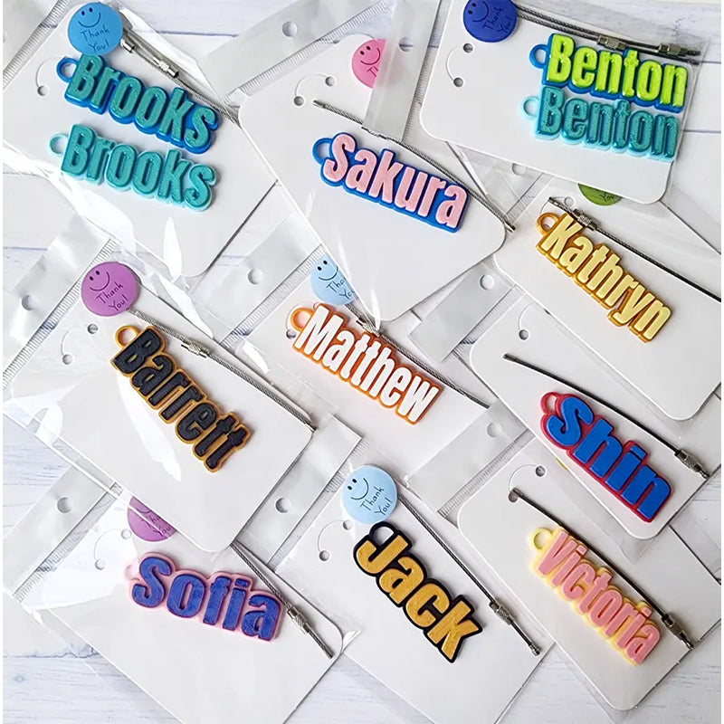 Bottle Name Tag, Personalized Name Keychain, Custom Backpack Tag