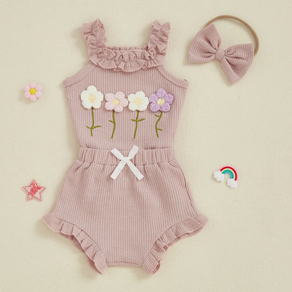 Girls Summer Floral Set